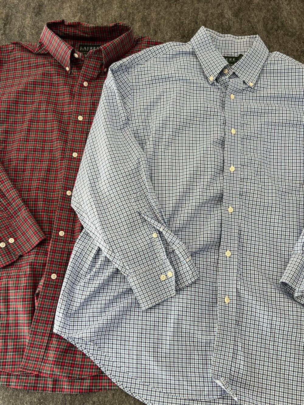 LOT OF 2 Lauren Ralph Lauren button down shirts mens 17 1/2, 32/33